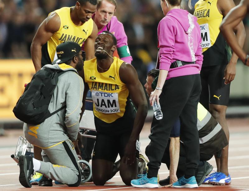 Triste adiós del jamaicano, que se lesionó en su último sprint como profesional en la final de relevos