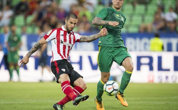 Kike Sola, durante la pretemporada.