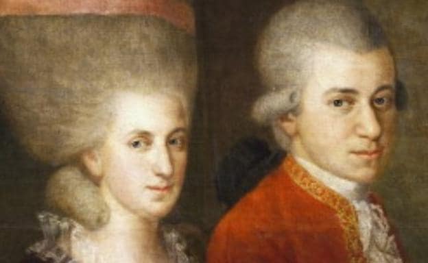 Mozart y Konstanze Weber.