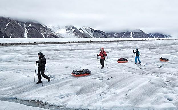 El equipo en la Tierra de York del Norte