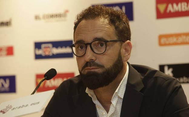 José Bordalás cuando se despidió como entrenador del Alaves. 