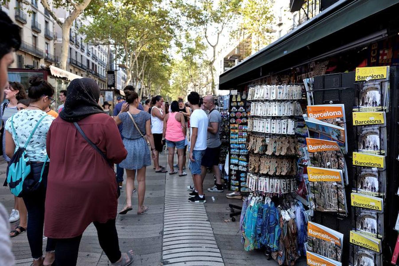 Las Ramblas vuelven a la normalidad después del atentado.