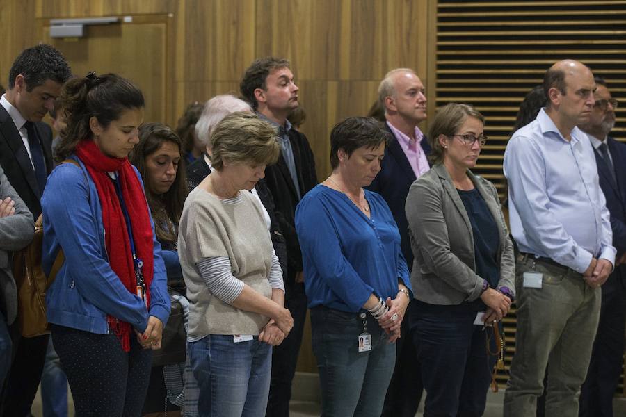 MINUTO DE SILENCIO EN HONOR A LAS VÍCTIMAS DEL ATENTADO DE BARCELONA EN LA COMISIÓN EUROPEA.