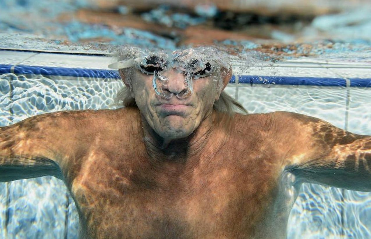 Así lucen los veteranos competidores en el Mundial Máster de Natación que se celebra en Budapest (Hungría).