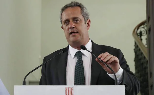 El conseller de Interior de Cataluña, Joaquin Forn, durante una rueda de prensa.