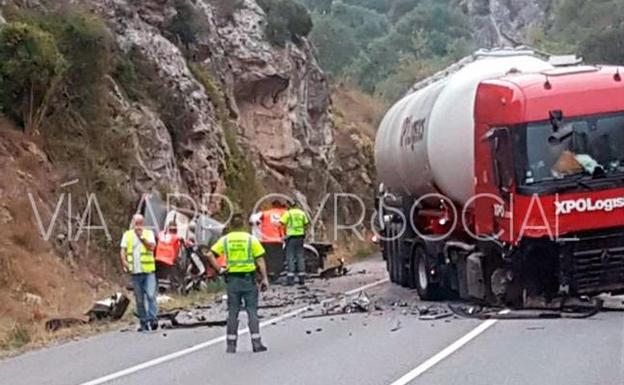 Imagen tras el accidente. 