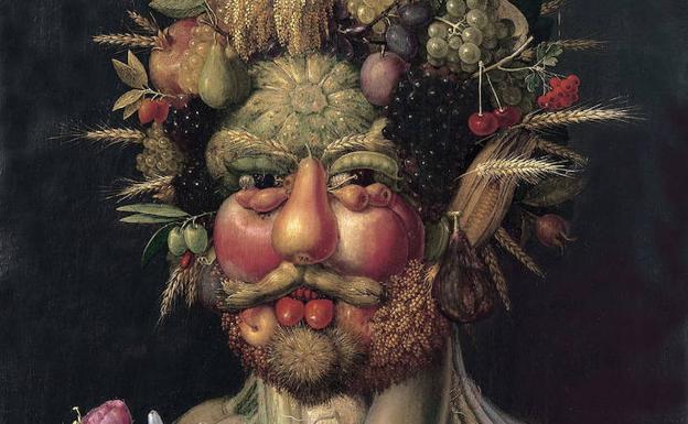 'Rodolfo II como Vertumno' (1590), uno de los famosos retratos elaborados con frutas de Guiuseppe Arcimboldo.