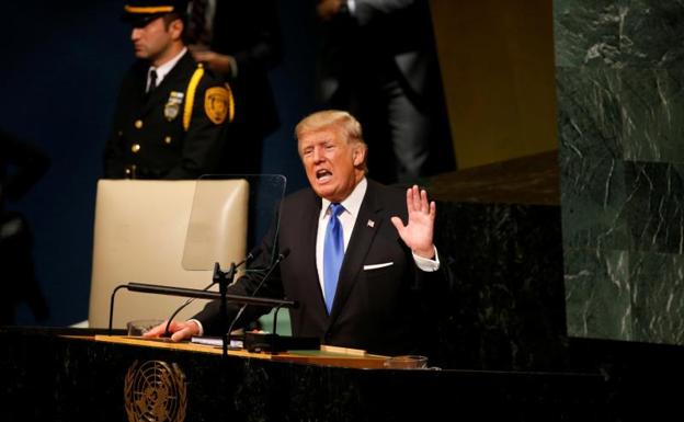 Donald Trump, ante la Asamblea General de las Naciones Unidas.