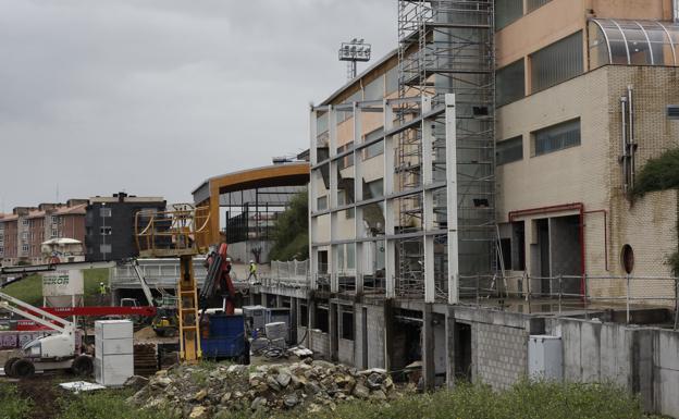 Las obras comenzaron en febrero. 