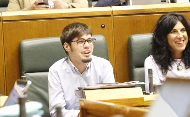 Lander Martínez durante una intervención en la Cámara.