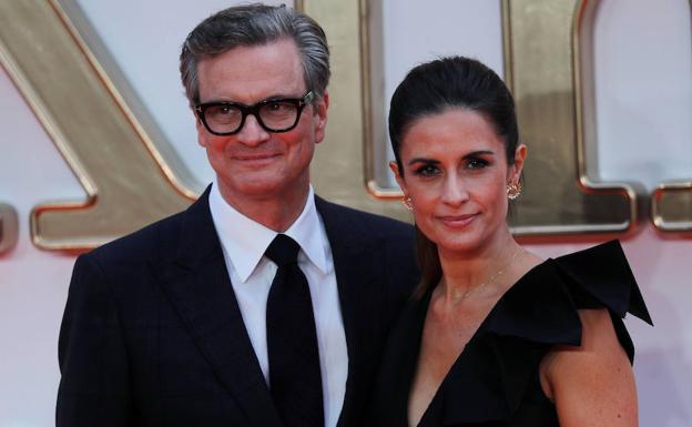 Colin Firth, con su esposa Livia Giuggioli.