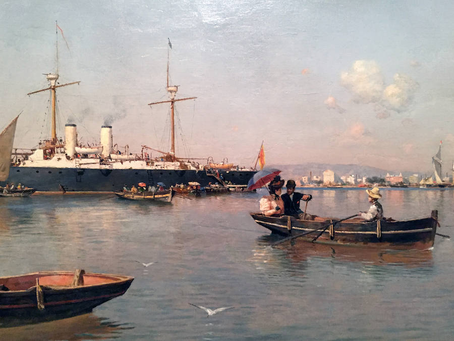 'Vista del puerto de Málaga' (1896), de Guillermo Gómez Gil.