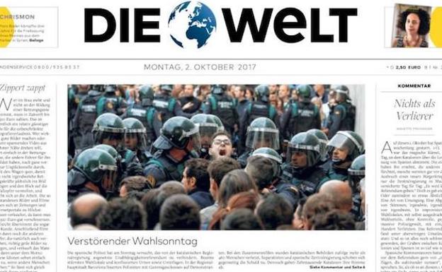 El rotativo aleman 'Die Welt' informa de los enfrentamientos.
