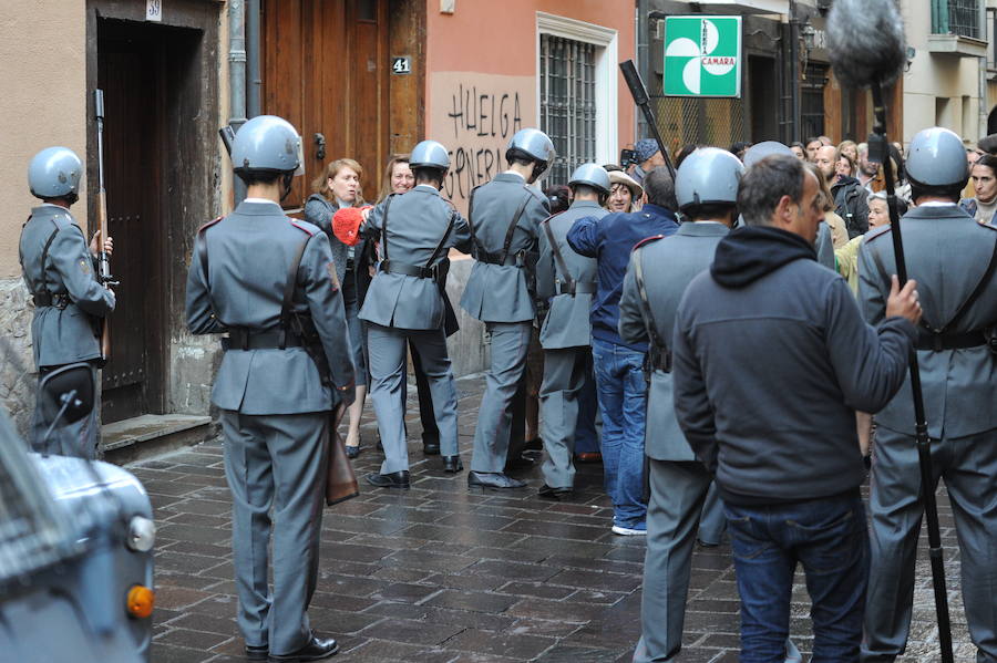 Rodaje de las secuencias más multitudinarias de ‘Vitoria, 3 de marzo’