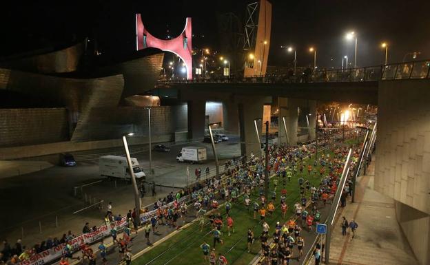 Imágenes de la pasada edición de la Bilbao Night Marathon