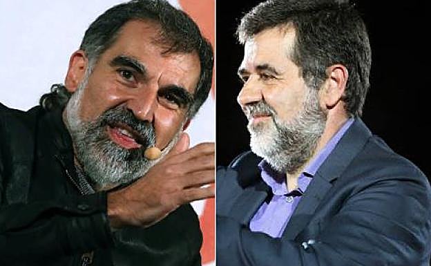 Jordi Cuixart y Jordi Sánchez.