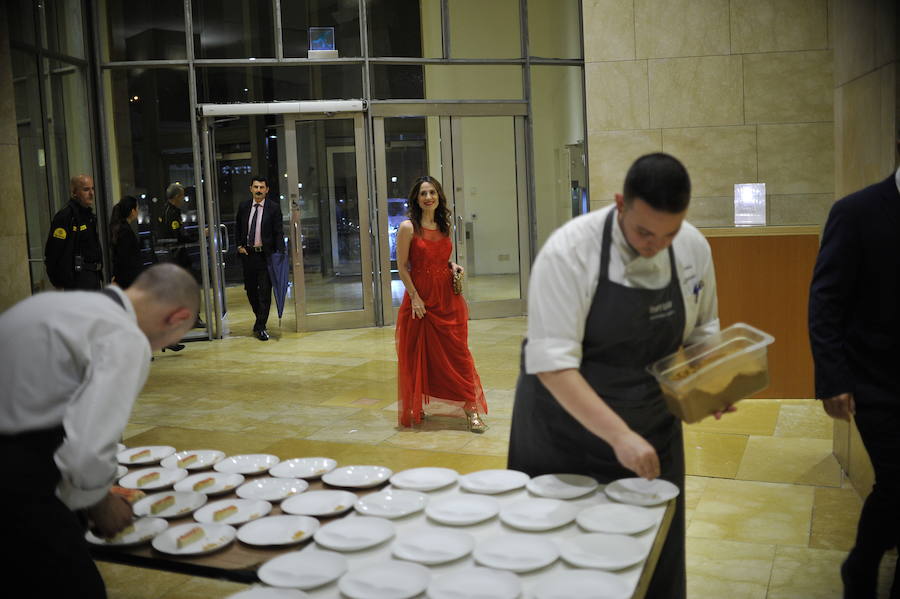 La presidenta del Parlamento vasco, Bakartxo Tejeria, llega al Museo.