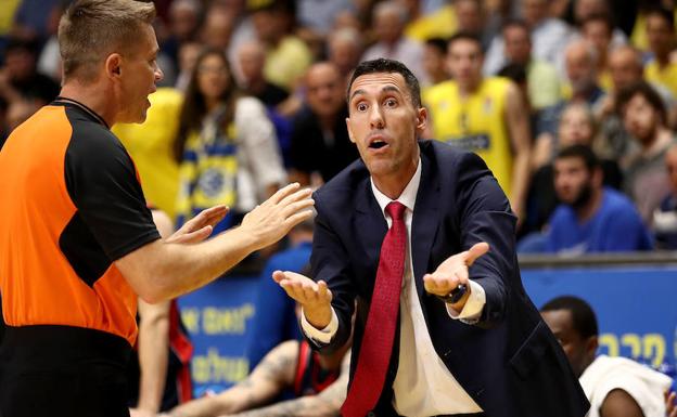 Prigioni, durante el encuentro de Tel Aviv. 