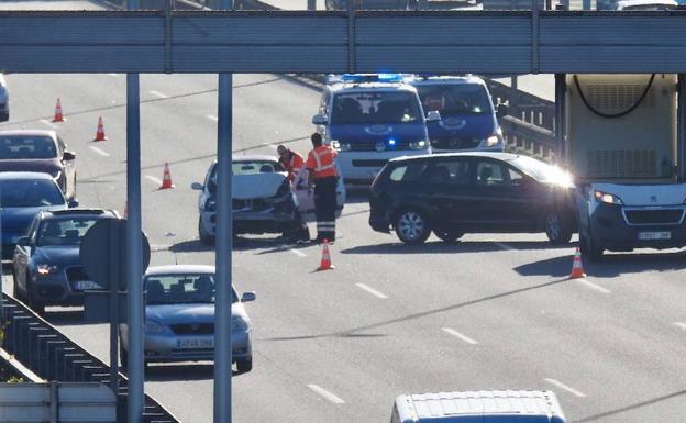 Fin de las retenciones registradas en el corredor del Txorierri hacia Getxo por un accidente
