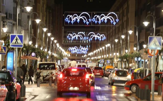 Luces de Navidad en Bilbao.