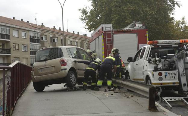 El vehículo accidentado. 