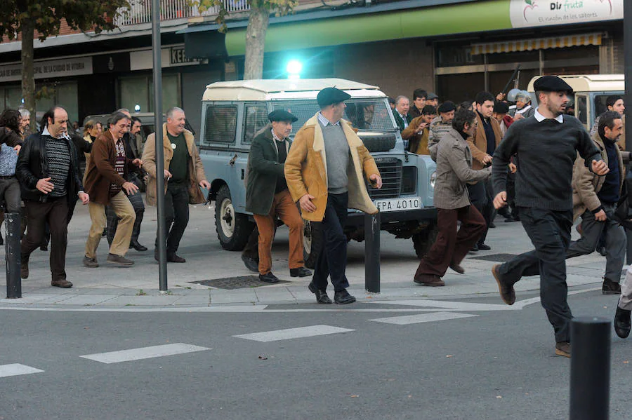 El rodaje de la película sobre la tragedia de 1976 se ha centrado este miércoles en las secuencias de la carga policial en la iglesia vitoriana de San Francisco