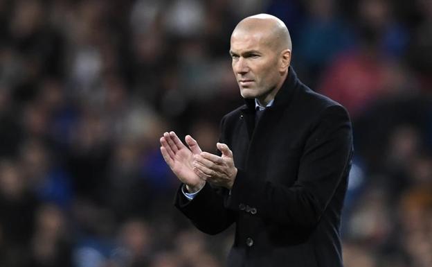 Zinedine Zidane, durante el partido contra Las Palmas. 