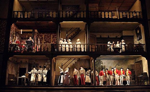 Montaje de 'Don Pasquale'. 