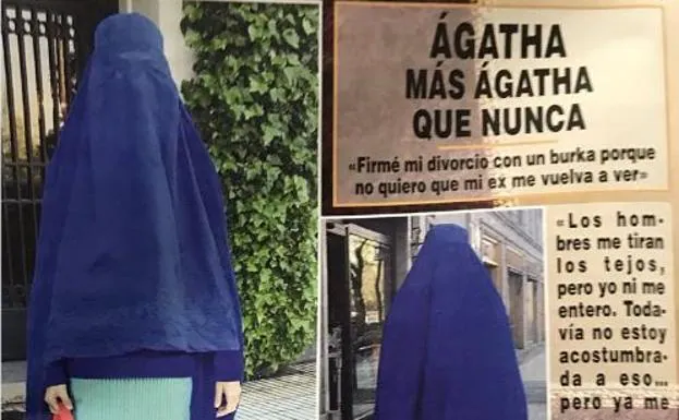 Ágatha Ruiz de la Prada se pone un burka para firmar su divorcio