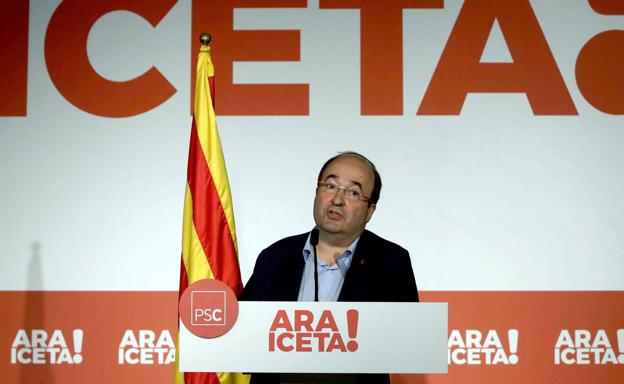 El candidato del PSC en las elecciones catalanas, Miquel Iceta.
