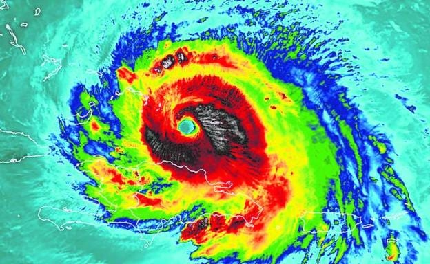 El huracán ‘Irma’, a su paso en septiembre sobre Puerto Rico, República Dominicana y Haití.