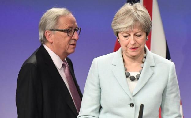 Juncker y May, en Bruselas.