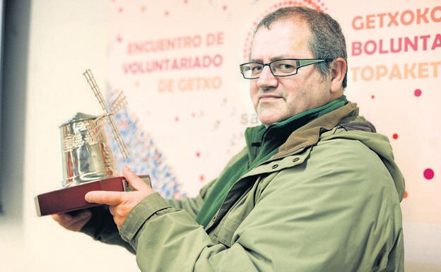 Arana, durante la gala de entrega de premios que se celebró en Romo. 