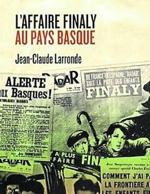Imagen secundaria 2 - Imagen de uno de los niños y el libro 'L'affaire Finaly ay Pays Basque'.