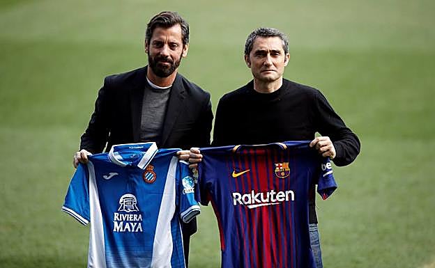 Quique Sánchez Flores y Ernesto Valverde.