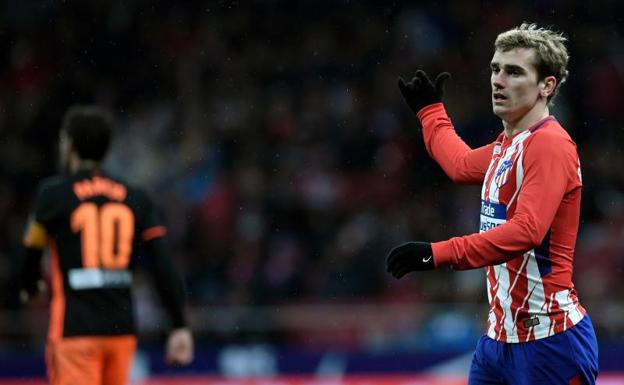 Antoine Griezmann, durante el partido contra el Valencia. 