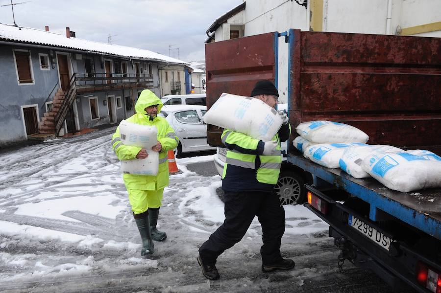 La Arboleda y Munitibar, cubiertos por la nieve