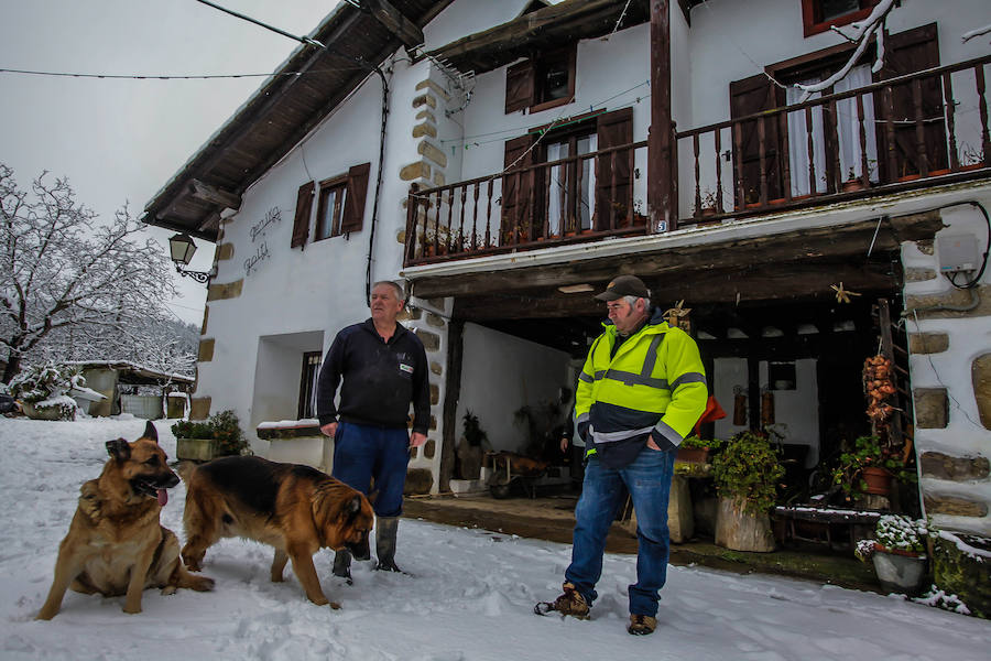 La Arboleda y Munitibar, cubiertos por la nieve