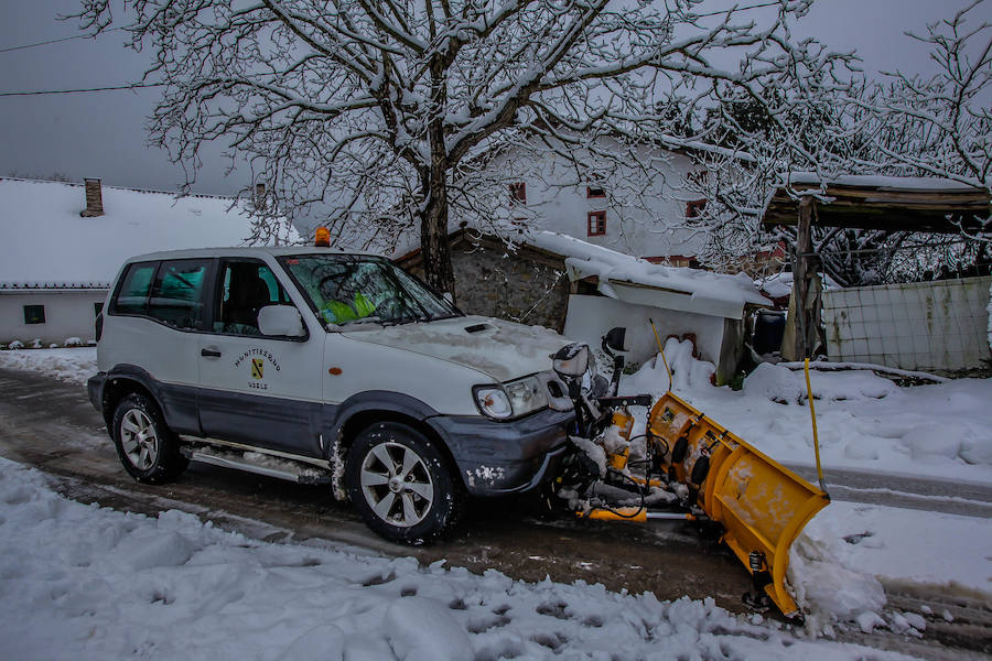 La Arboleda y Munitibar, cubiertos por la nieve