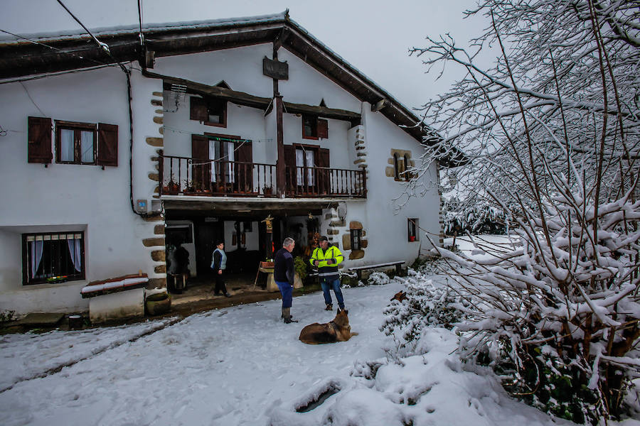 La Arboleda y Munitibar, cubiertos por la nieve