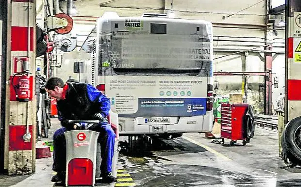 Las actuales cocheras de Tuvisa en Aguirrelanda.