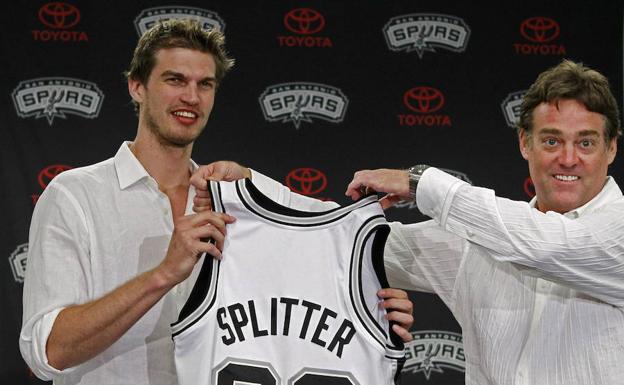 Tiago Splitter, en su presentación como jugador de San Antonio Spurs.