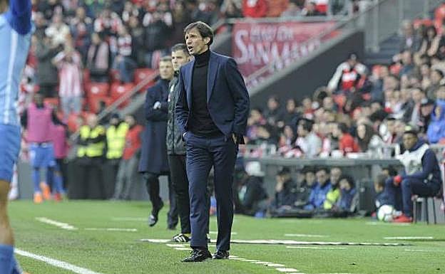 Cuco Ziganda, durante el partido ante el Málaga.