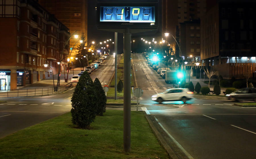 Bilbao ha registrado una mínima de -1º y el el monte Oiz se han alcanzado los -10º