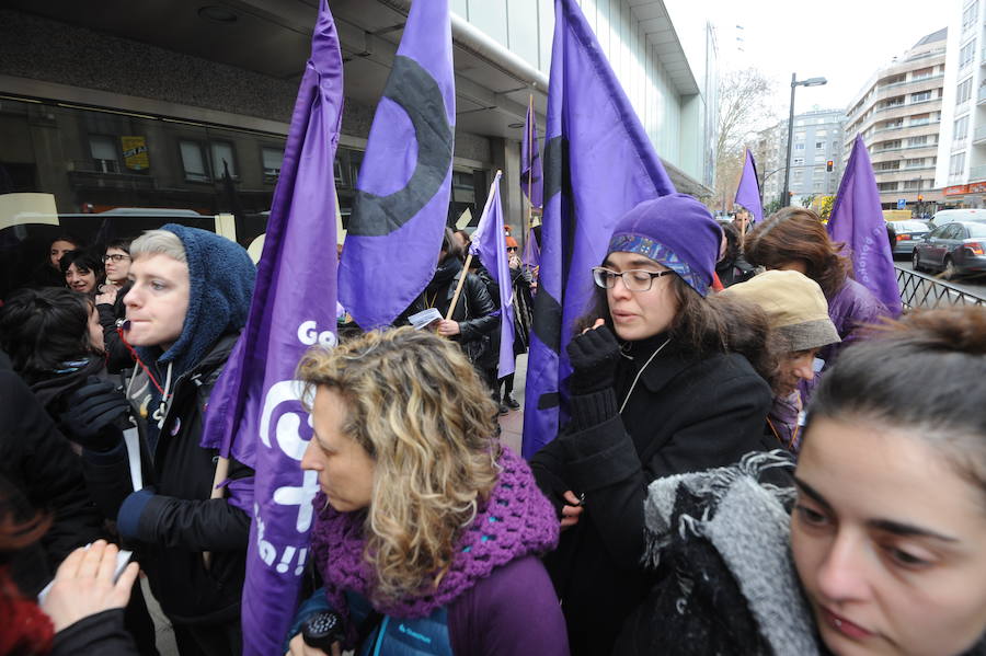 Fotos: Piquete en El Corte Inglés de Vitoria por el 8-M