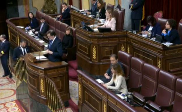 Rajoy en el monográfico sobre las pensiones en el Congreso. 