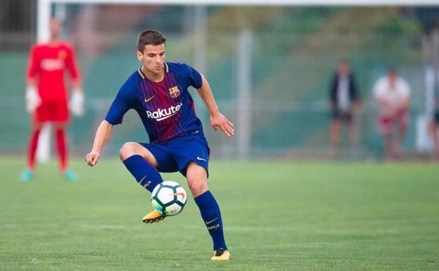 Ruiz de Galarreta, en un partido con el Barça B.