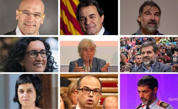Diversos políticos catalanes afectados por el 'procés''. 