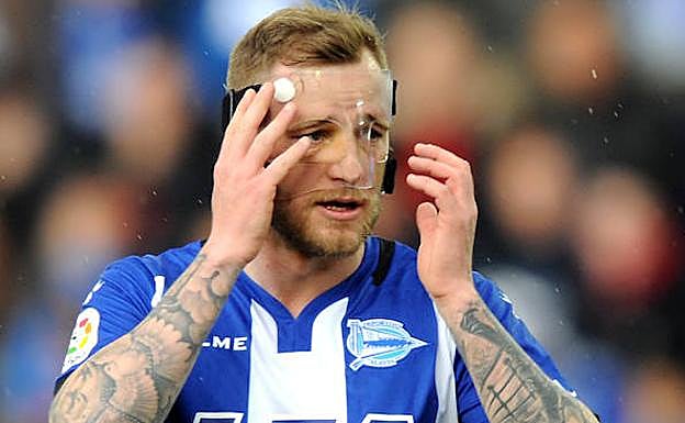 Guidetti ha prescindido de la máscara de protección antes del minuto 20 de partido. 