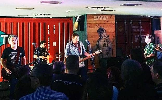 Macaya, Javi Arias, Hendrik y Pablo Z el domingo en el 'Satélite T'.